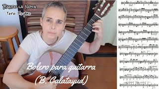 Bolero para Guitarra BCalatayud [upl. by Enitnemelc]