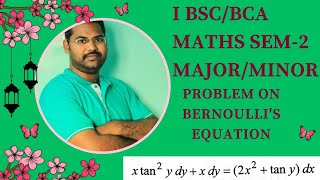 I Bsc Maths sem2 MajorMinor Differential equationsmaths naresh eclass [upl. by Ledairam]