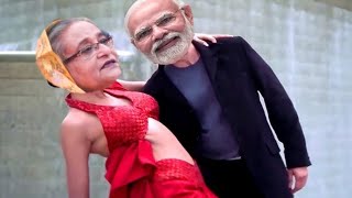 Khairun Lo Tor Lamba Mathar Kesh  Modi Hasina Dance  Bangla Funny Song [upl. by Adnuhsar]