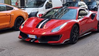 Ferrari 488 Pista in Milano [upl. by Anom]