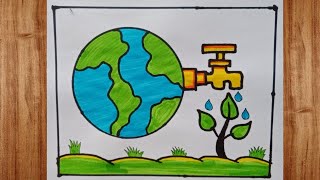 World Environment Day Drawing  World Environment Day Poster Drawing  Save Environment Drawing [upl. by Aihsirt]