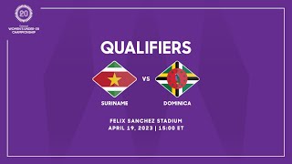 2023 Concacaf Womens Under20 Championship Qualifiers  Suriname vs Dominica [upl. by Gilus]