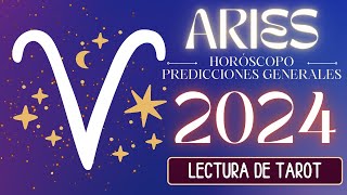 ARIES  PREDICCIONES GENERALES 2024 UN AÑO LLENO DE ÉXITO [upl. by Kyred]