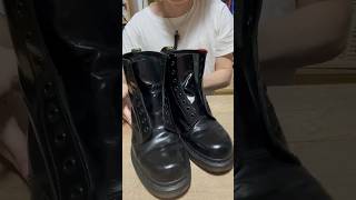 DR MARTENS 8ホール磨き！！ドクターマーチン 革靴 ブーツイギリス アメカジ ファッション [upl. by Odlanier]