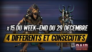 x15 différents pendant 4 jours consécutifs   Raid Shadow Legends [upl. by Premer690]