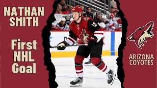 Nathan Smith 13 Arizona Coyotes first NHL goal Apr 20 2022 [upl. by Trace607]