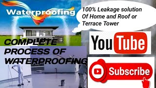 Complete Process Of Waterproofing construction waterproofing uk hindi leakage water [upl. by Clyte]