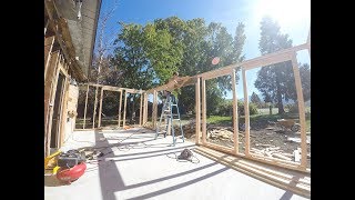 Sunroom  Framing Walls [upl. by Elleinet]