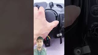 How to install the LED headlight H4 with the projector lens [upl. by Anilegna]