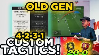 OLD GEN RANK 1 META 4231 amp 42312 CUSTOM TACTICS TIPS amp GAMEPLAY  EA FC 24 ULTIMATE TEAM [upl. by Sanjiv]