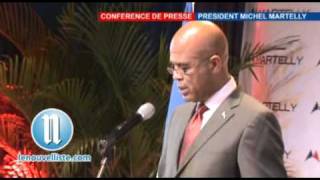 Conference de presse President Michel Martelly [upl. by Pouncey]