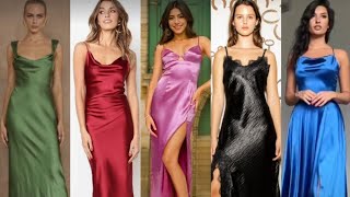 💌ELEGANTES OUTFITS💌CON 🍒VESTIDOS LENCEROS DE SEDA🍒 💗 MODA MUJER 2024💗 [upl. by Carbo726]