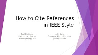 IEEE Citation Style Tutorial [upl. by Pickford]