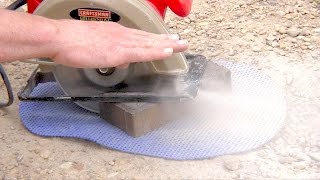 How to cut bricks with a Circular Saw  Skil Saw Dry Cut Pavers [upl. by O'Rourke103]