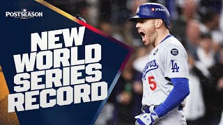 6 STRAIGHT WORLD SERIES GAMES WITH A HOME RUN Freddie Freeman sets a new record [upl. by Sussi]