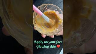 Coffee face pack ❤️Apply on your face for glowing skin 😍😍instagood beautyhacks beautytips [upl. by Norvun]