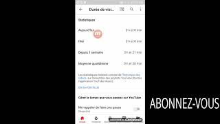 COMMENT consulter votre durée de visionnage sur youtube [upl. by Constantine700]