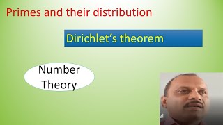 Primes and their distribution Dirichlets theorem [upl. by Isaac]