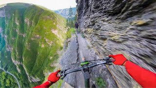 RISKIEST Mountain Bike Ride of My Life 1000ft Drop [upl. by Allis]