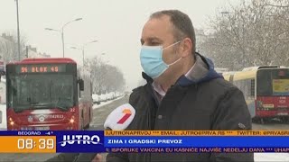 JUTRO  Da li se u Beogradu poštuje red vožnje gradskog prevoza  PRVA [upl. by Alyakem]