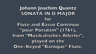 Quantz D Major Flute Sonata HD 1080p [upl. by Tsai]