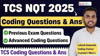 TCS NQT 2025 Coding Questions amp Answers  TCS Coding Questions amp Answers C JAVA Python Solution [upl. by Farrington]