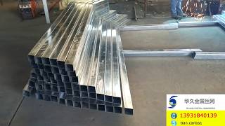 Steel Fence Post WeldingSquare Steel Post WeldingGalvanized Steel Post Welding [upl. by Virgy]