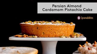 Persian Almond Cardamom Pistachio Cake Recipe CakeRecipe Passover DessertRecipe [upl. by Valerian]