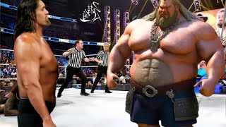 WWE The Great Khali VS the French wrestling giant They fought fiercely [upl. by Llerrem987]