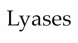 How to Pronounce Lyases [upl. by Ashlan]