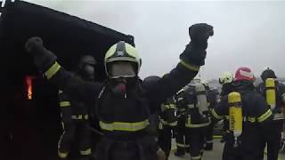 Simulator plamenih udara Našice  Flashover training [upl. by Steady283]