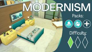 Designing an EARLY MODERNISM Interior Like a Nerd  An In Depth Sims 4 Build Tutorial [upl. by Redmond]