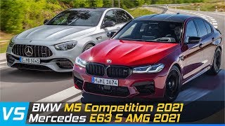 BMW M5 Competition 2021 Vs Mercedes E63 S AMG 2021  Design amp Performance Comparison [upl. by Juli]