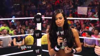 the return Paige vs AJ Lee for Divas Championship Match in WWE on Raw June 30 2014 [upl. by Yajet]