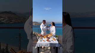 Breakfast at Lindos Blu Hotel in Rhodes Greece 🇬🇷 hotel lindosblu shorts [upl. by Delwin]