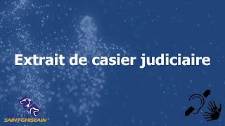 Extrait de casier judiciaire [upl. by Selin]