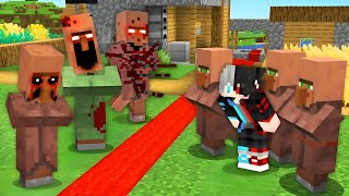 SCARY Villagers SPLIT The Village in Half in Minecraft [upl. by Naryb37]