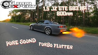 Nissan 200sx s14a 683hp 800nm JZ GTE I Sound Check I Anti Lag I Turbo Flutter I POV I [upl. by Eira]