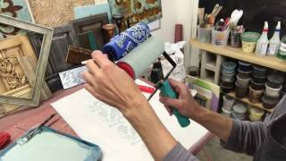 How to use Stamping Rollers  Artistic Painting Studio [upl. by Imeon311]