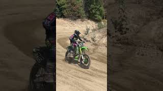 Berm blasting at NHMX kawasaki supermotocross motocrosss dirtbike motocross4life [upl. by Dareen]