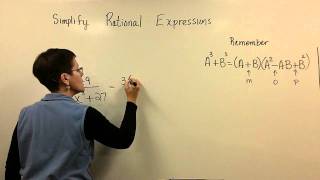 Simplify Rational Expressions part 3 intermediate Alg [upl. by Stokes]