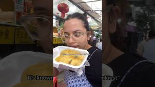 The world’s stinkiest fruit Trying Durian in Singapore 🥳 singapore [upl. by Nadual]