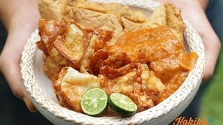 Resep Batagor Fried Dumpling in Peanut Sauce Recipe Video  PUTRI MIRANTI amp YUDA BUSTARA [upl. by Eissalc]