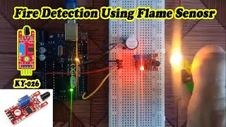 Fire Alarm Detection Using Flame Sensor KY026 [upl. by Wordoow]