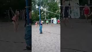 Beach volleyball excellent ball blocking [upl. by Oknuj]