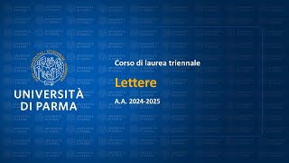 Corso di laurea triennale in Lettere  AA 202425 [upl. by Akihsay]