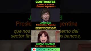 Argentina Milei y Cristina Fernandez Jubilados kirchnerismo shorts milei DatosArg javiermilei [upl. by Docilu]