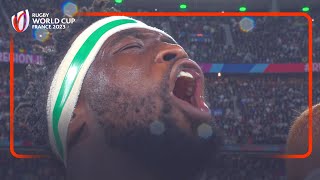 South Africas passionate national anthem  Rugby World Cup 2023 [upl. by Alfons]