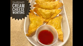 Shrimp Wontons  Wontons With Cream Cheese amp Shrimps  Asian Food Recipes [upl. by Kcirdef]