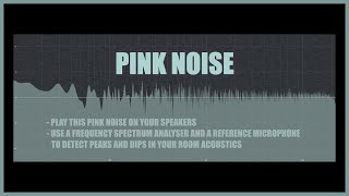 PINK NOISE TEST TONE  test your speaker setup and room acoustics I pink noise audio test [upl. by Nikral]